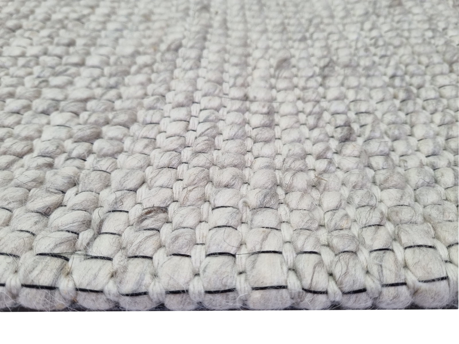 Berlin Flatwoven Modern Wool Rug - 507 - Natural - 110x160cm