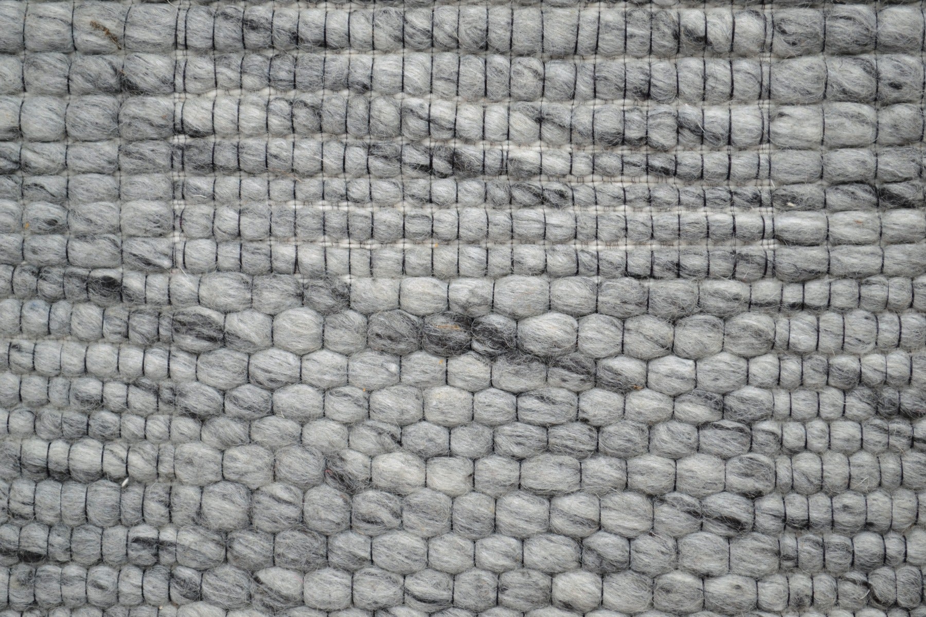 Modern Handwoven Wool Rug - Blocks 6219 - Ash Grey - 110x160cm