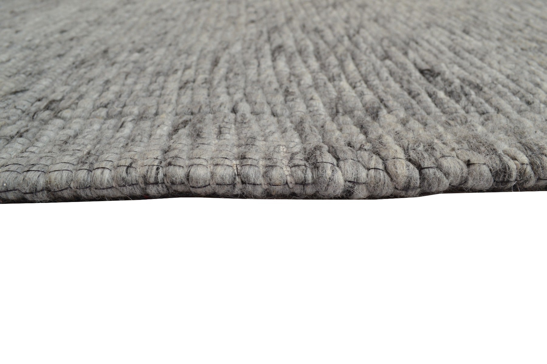 Modern Handwoven Wool Rug - Blocks 6219 - Ash Grey - 110x160cm