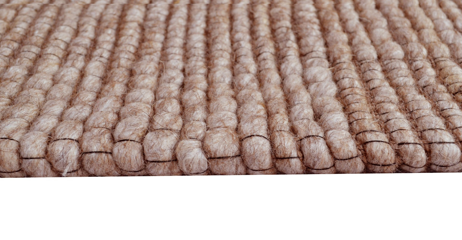 Modern Handwoven Wool Rug - Blocks 6219 - Sand - 110x160cm