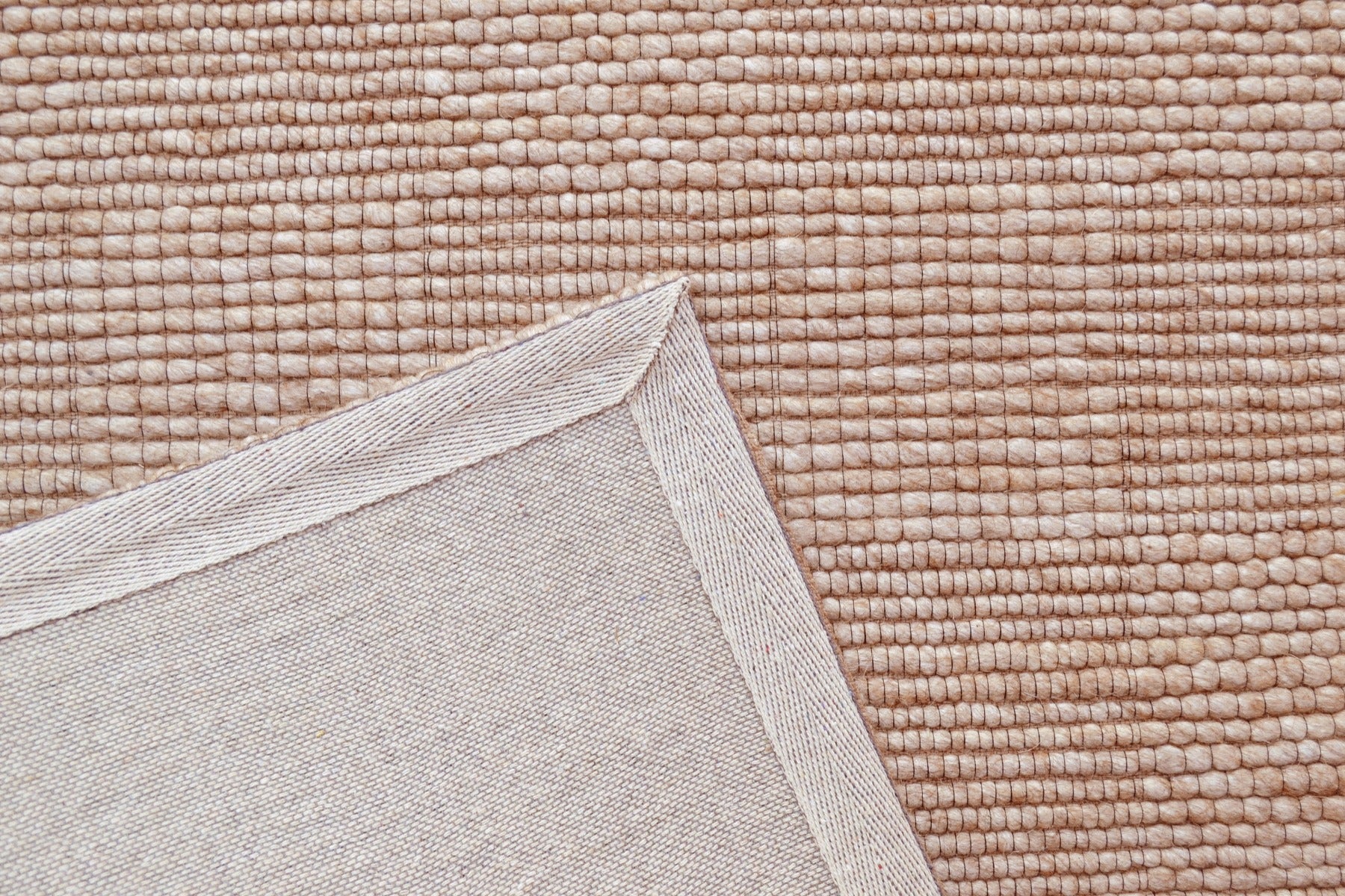 Modern Handwoven Wool Rug - Blocks 6219 - Sand - 110x160cm