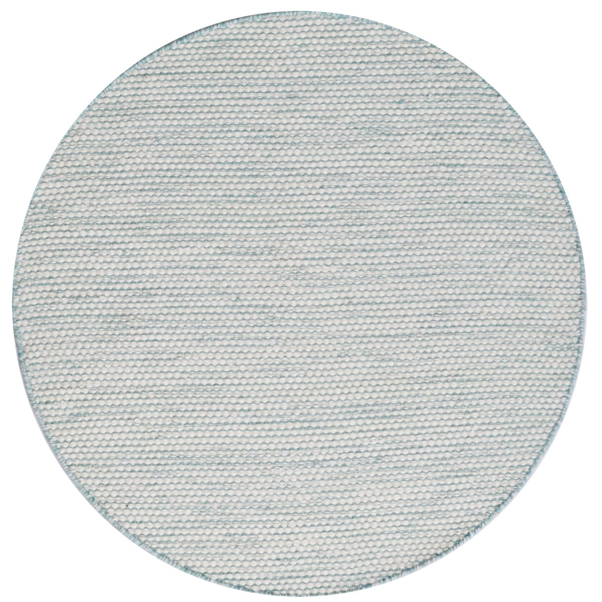 Handwoven Boondi Wool Rug-Ivory/Aqua-110x160cm