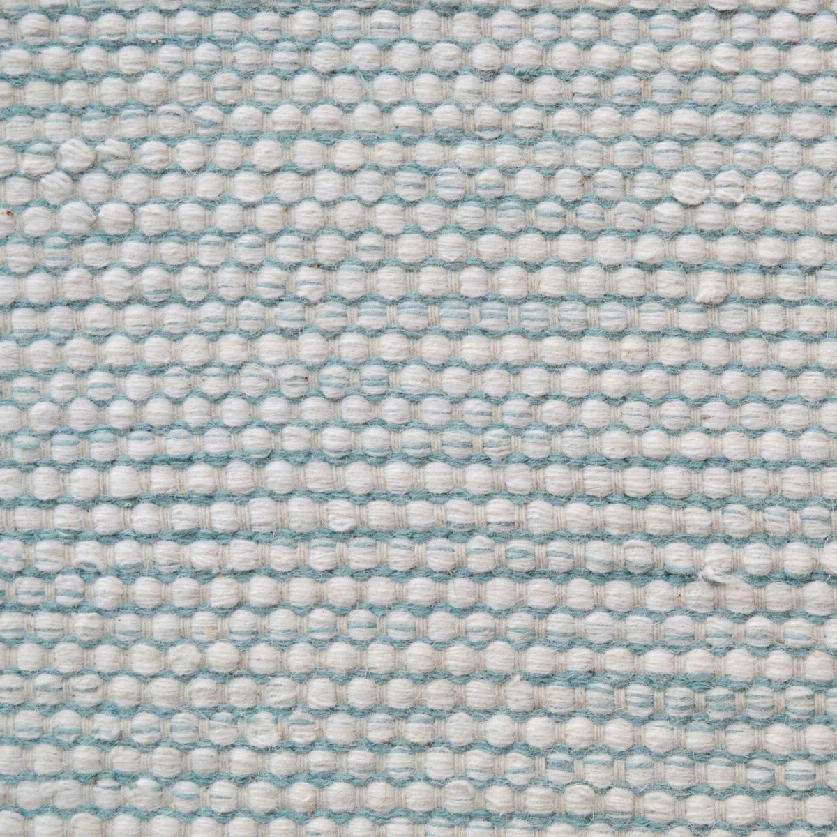 Handwoven Boondi Wool Rug-Ivory/Aqua-110x160cm