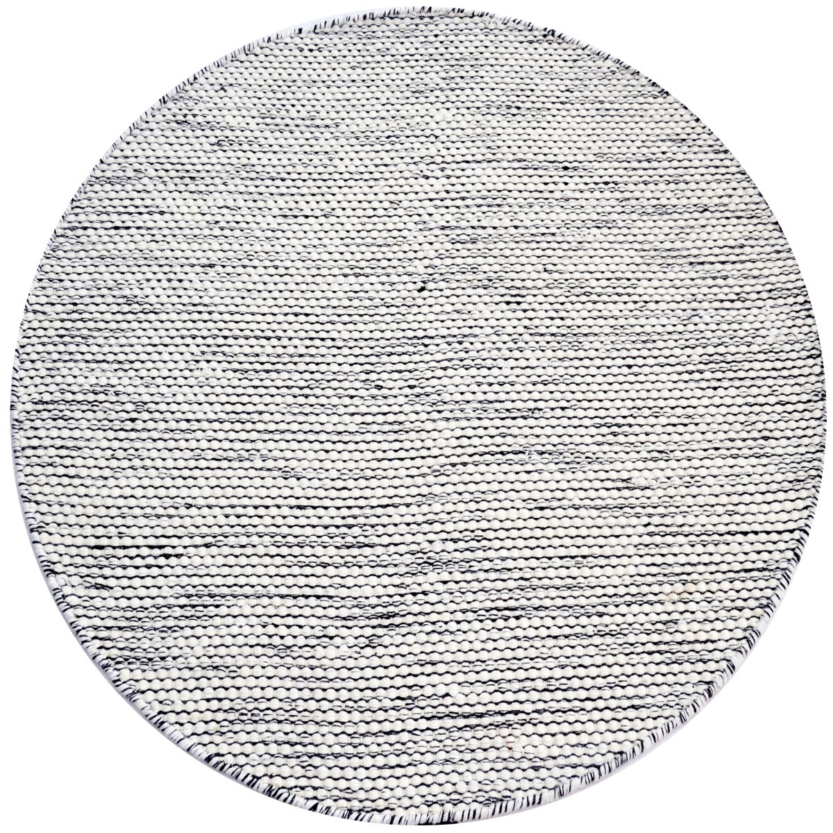 Handwoven Boondi Wool Rug-Ivory/Black-110x160cm
