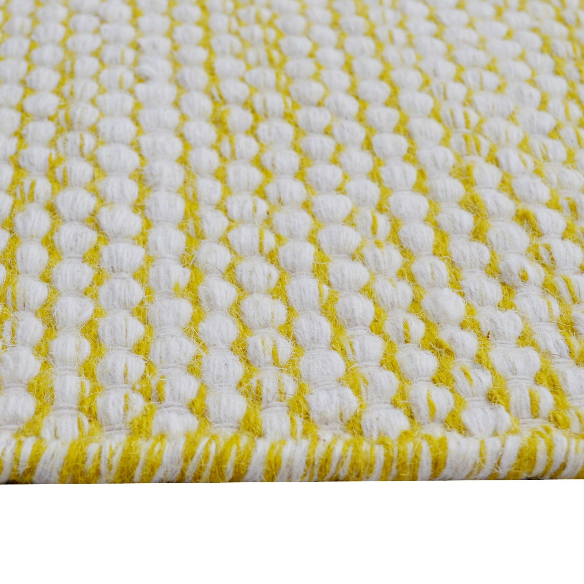 Handwoven Boondi Wool Rug-Ivory/Honey-110x160cm