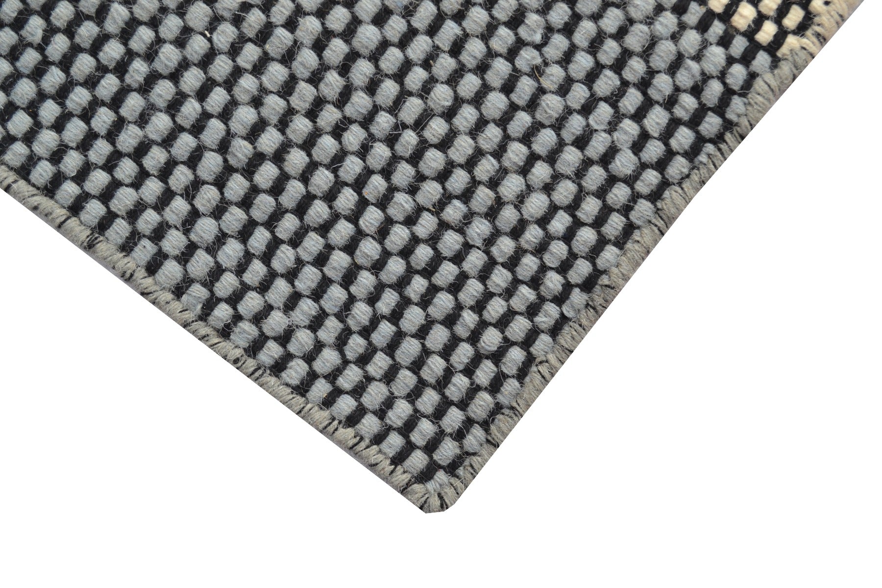 Modern Handwoven Wool Rug - Dotts - Ivory/Grey - 160x230cm