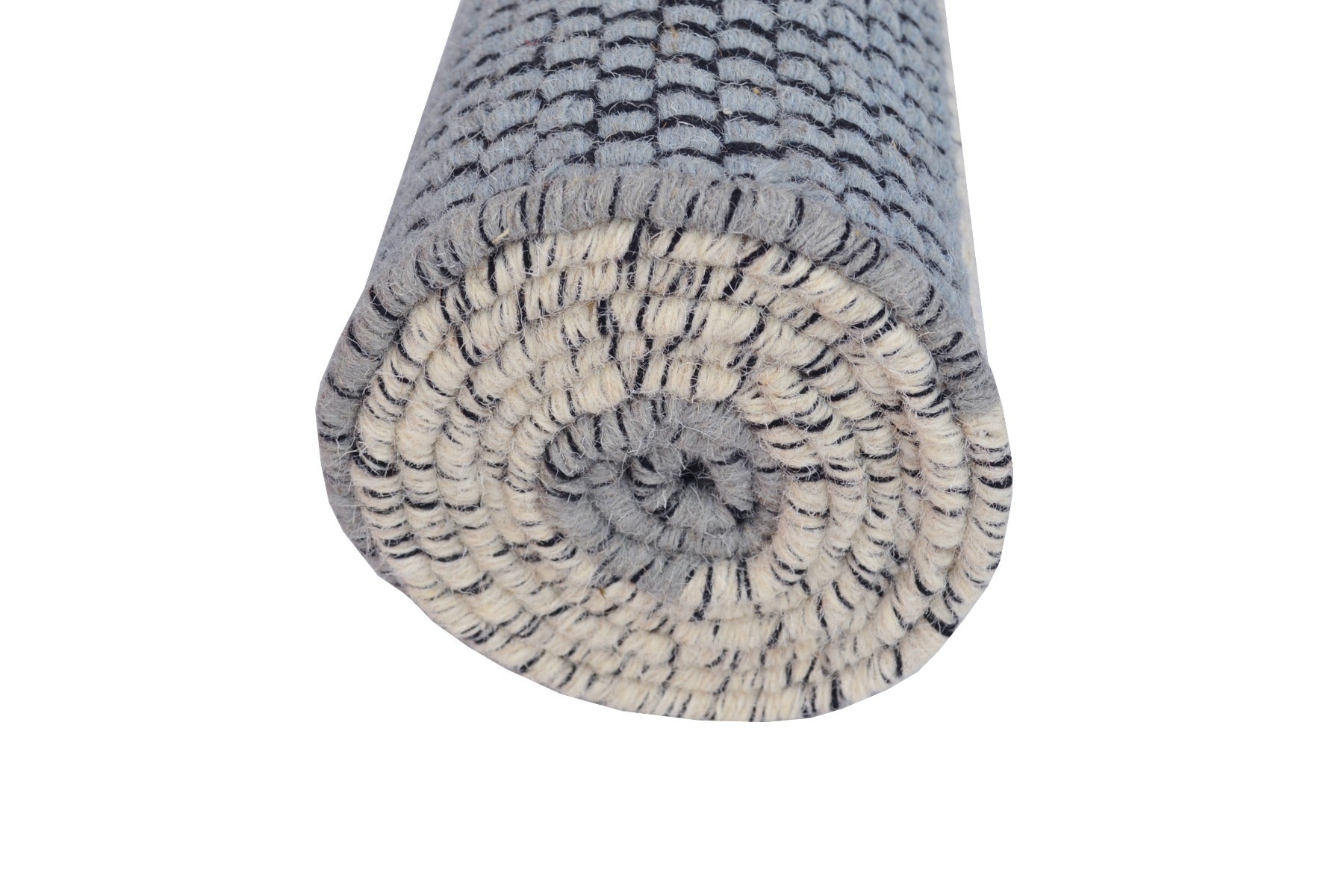 Modern Handwoven Wool Rug - Dotts - Ivory/Grey - 160x230cm
