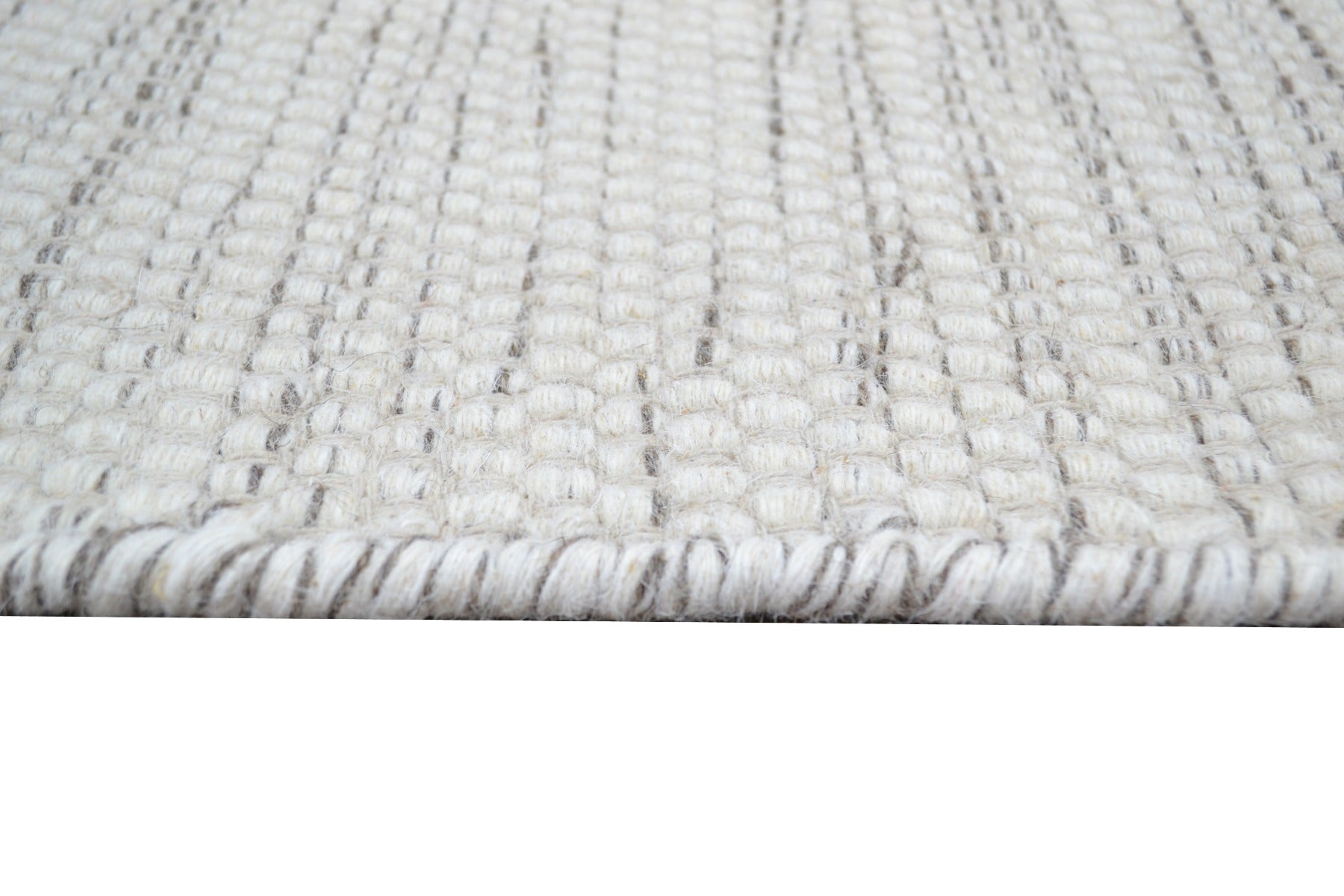 Handwoven Reversible Wool Rug - Boondi - Natural - 80x150