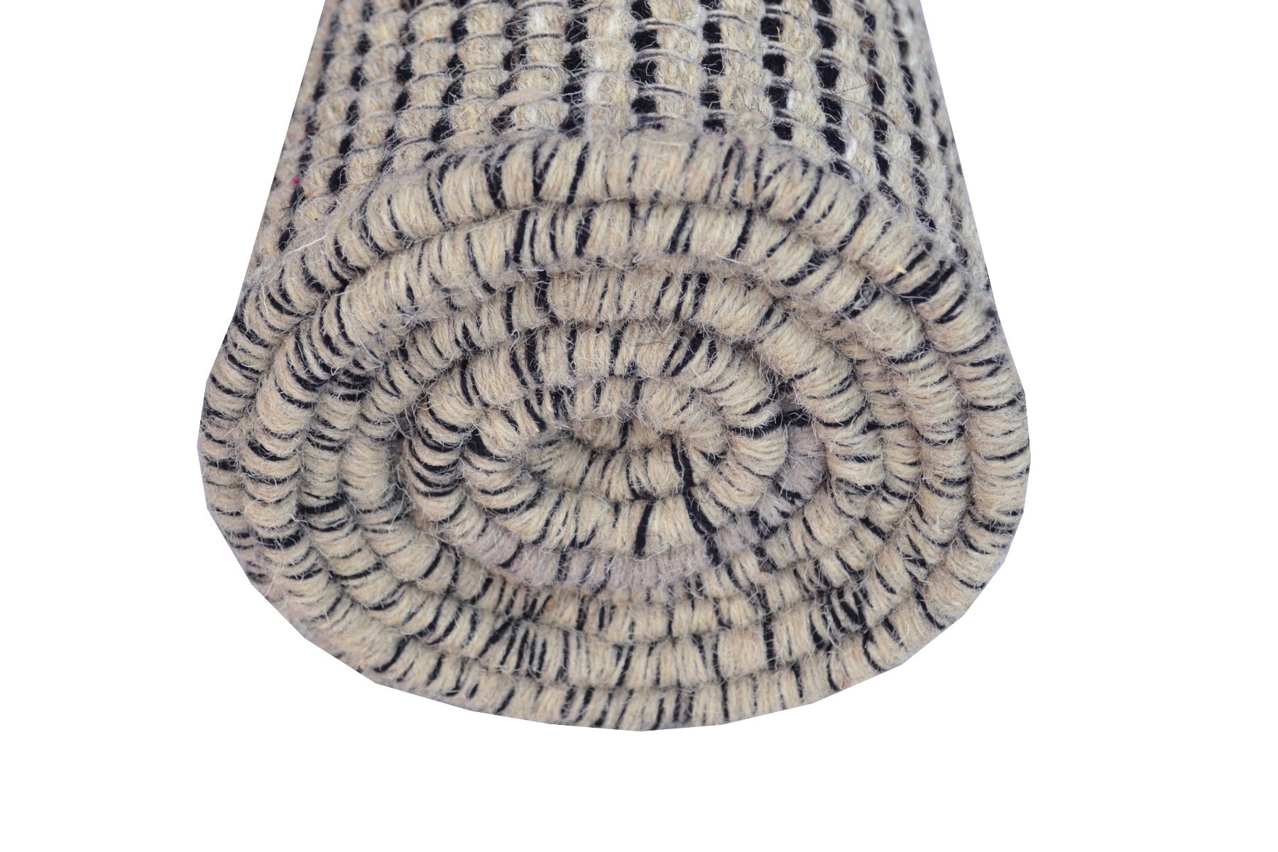 Modern Handwoven Wool Rug - Dotts - Natural/Beige Cream - 70x140cm