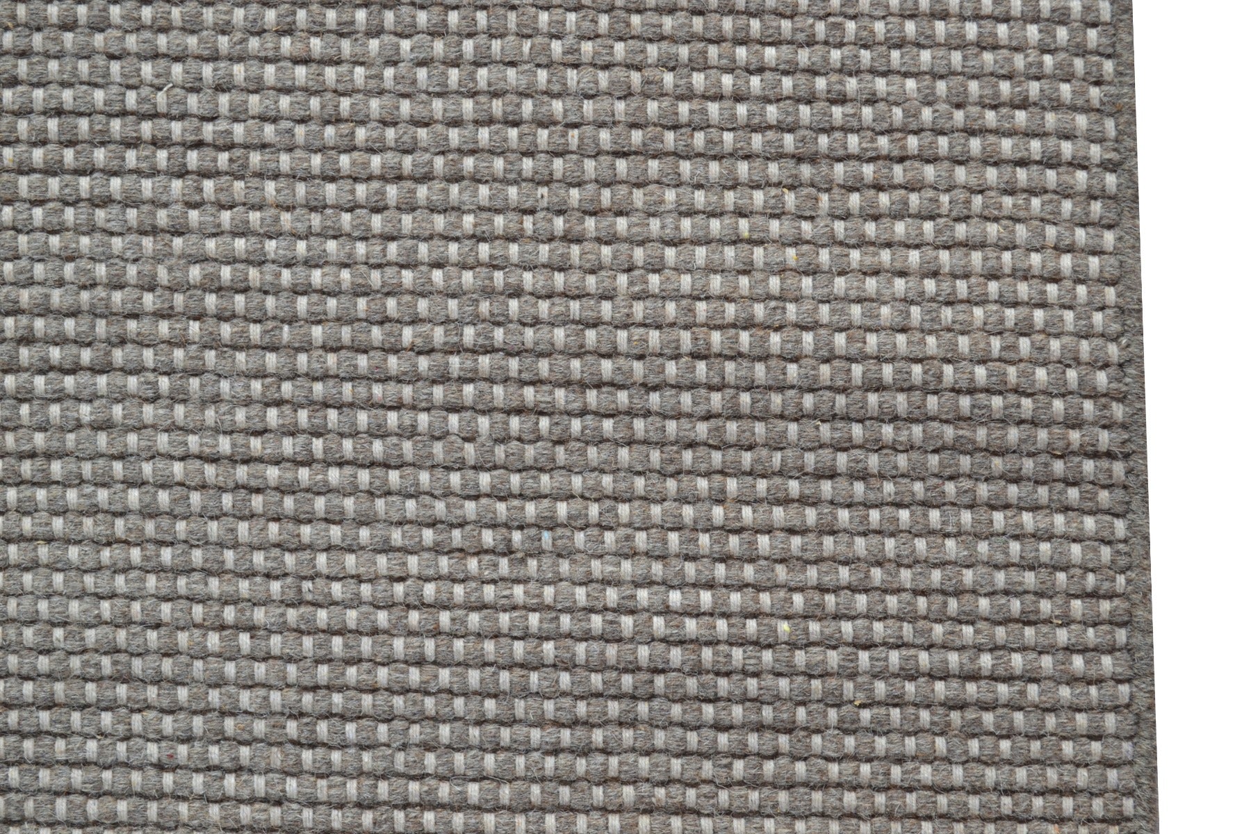Modern Handwoven Wool Rug - Dotts - Natural/Brown - 80x150cm
