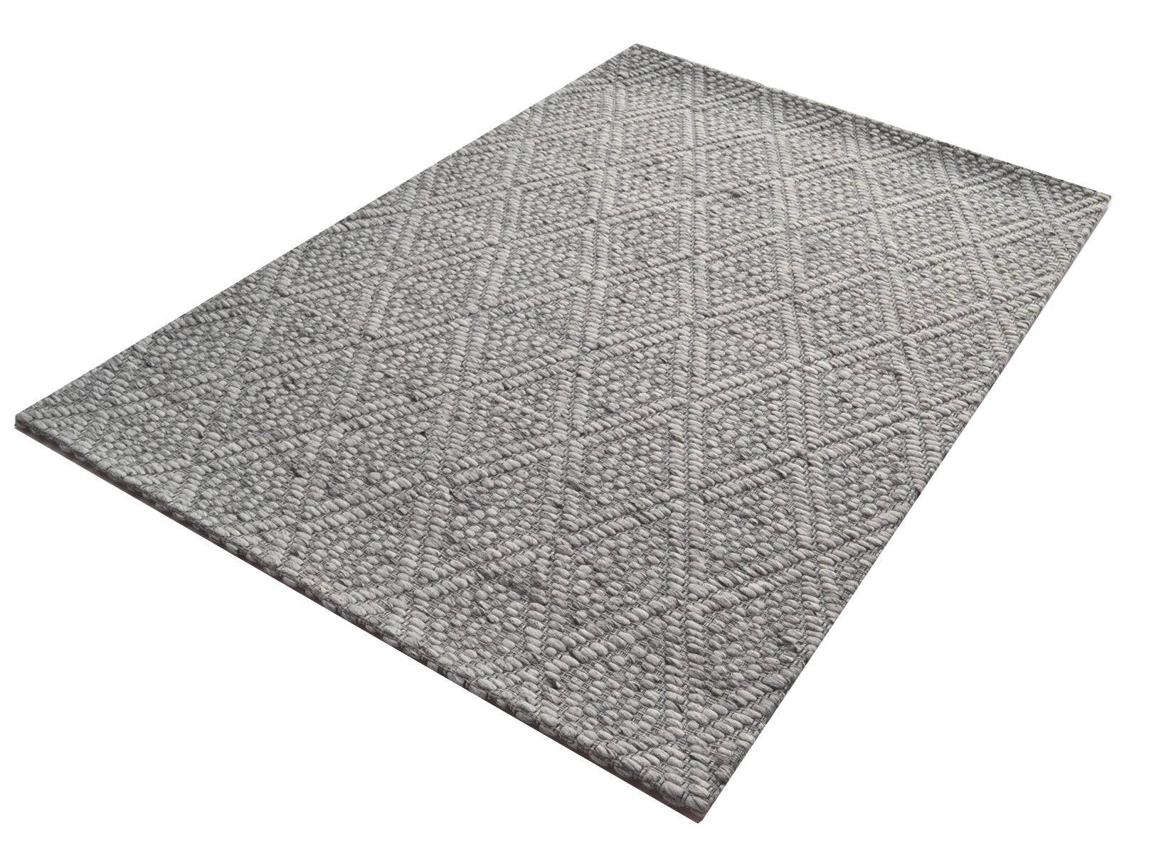 Modern Handwoven Wool Rug - Barfi 6220 - Ash Grey - 160x230cm