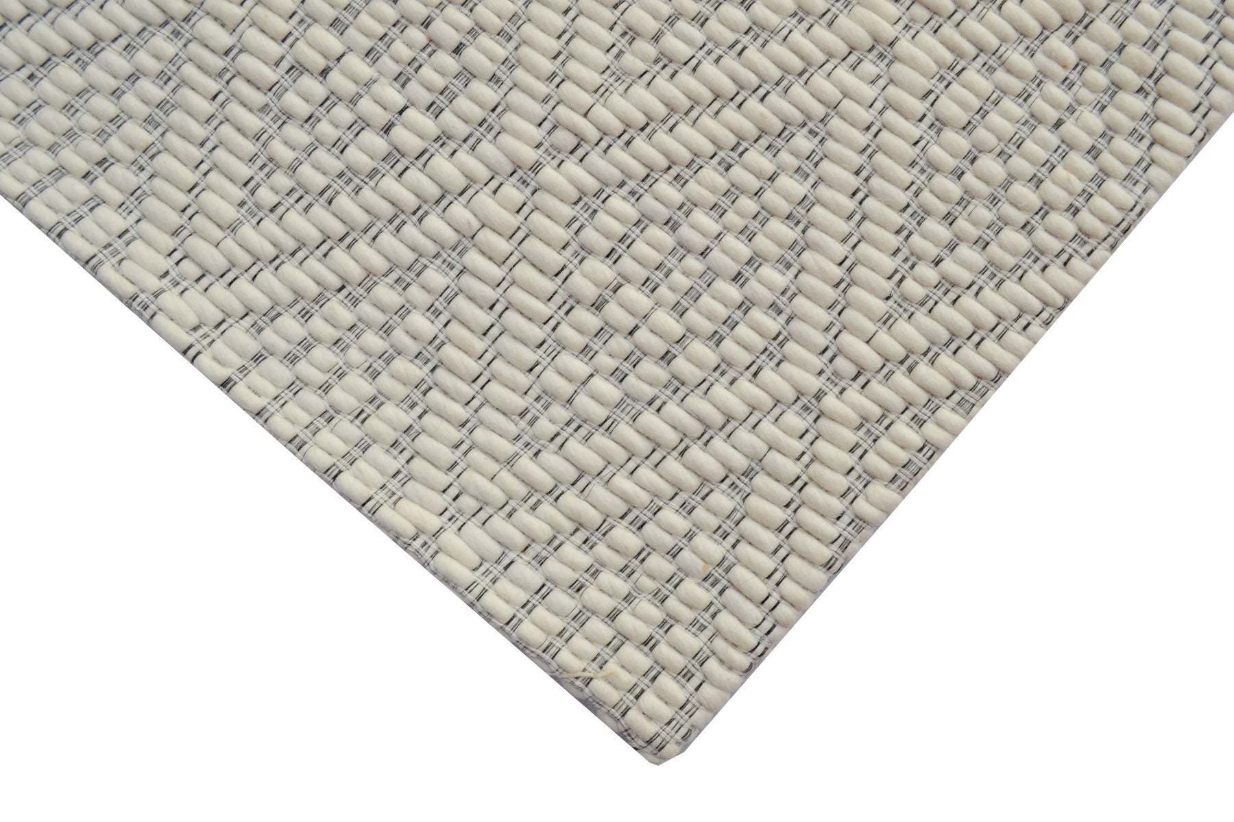 Modern Handwoven Wool Rug - Barfi 6220 - Ivory - 110x160cm