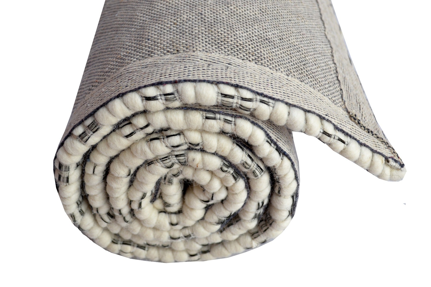 Modern Handwoven Wool Rug - Barfi 6220 - Ivory - 110x160cm