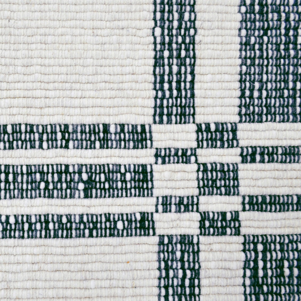 Handwoven Woolen Rug-Bushra 6323-Ivory/Charcoal-110x160cm