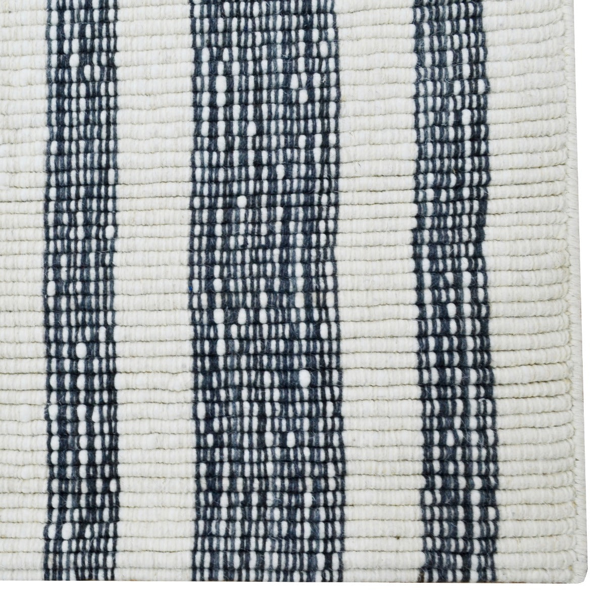 Handwoven Woolen Rug-Bushra 6323-Ivory/Charcoal-110x160cm