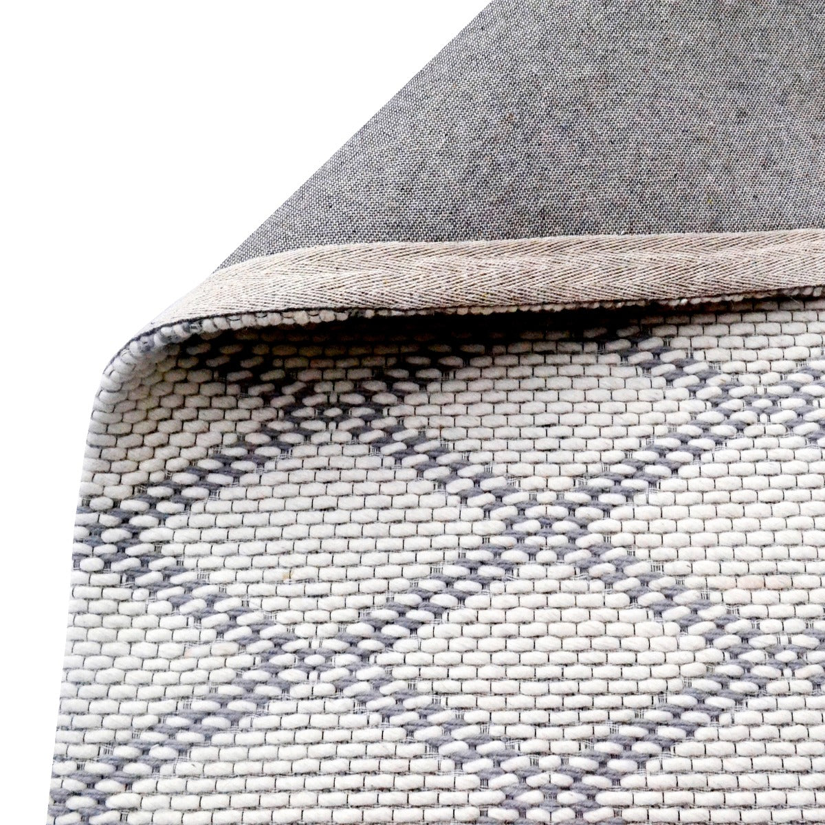 Handwoven Wool Rug-Darwin 6348-Ivory-110x160cm