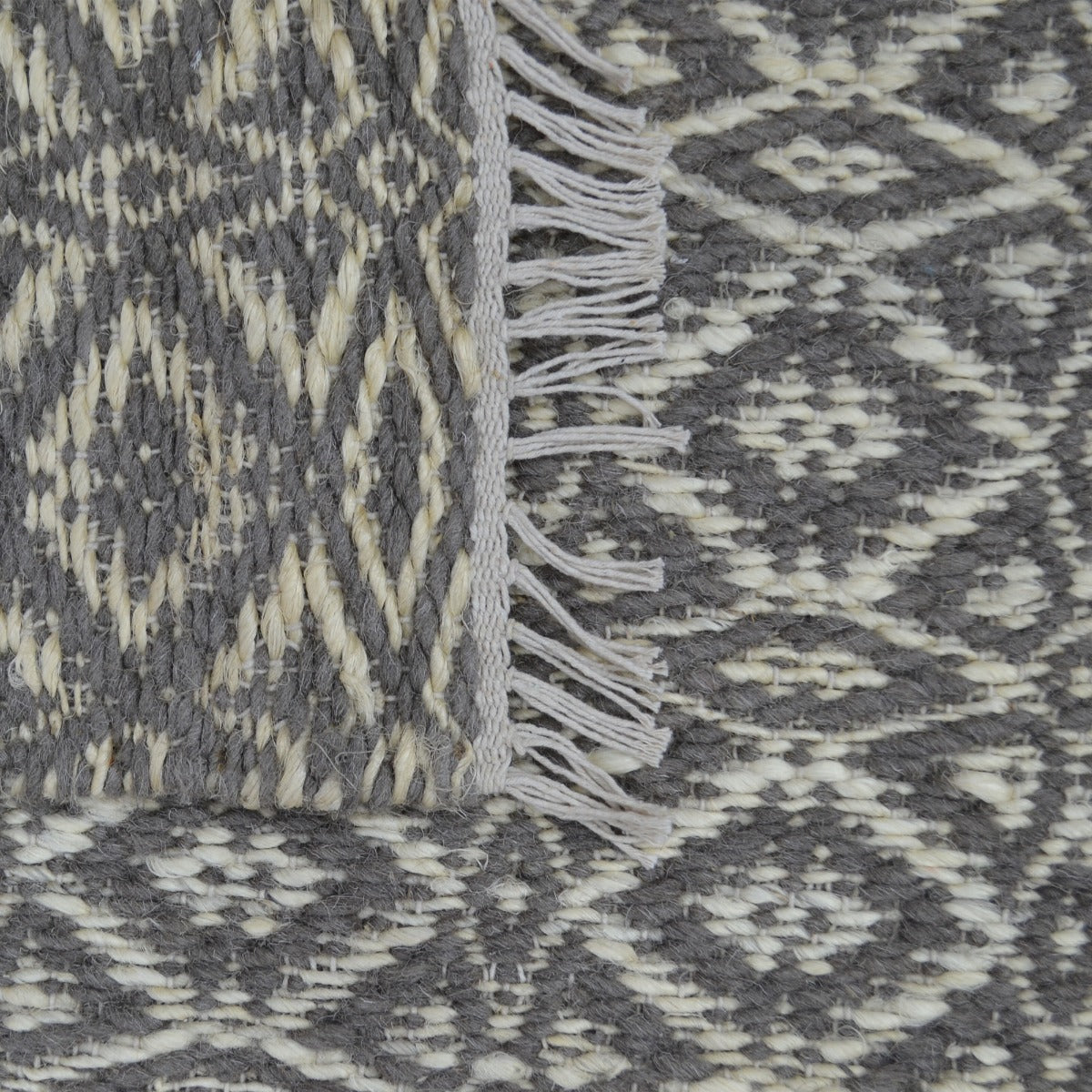 Handwoven Wool & Jute Rug-Geneva 6331-Natural-110x160cm