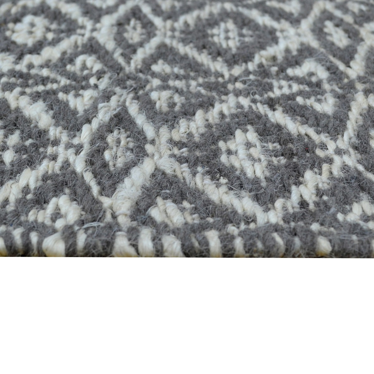 Handwoven Wool & Jute Rug-Geneva 6331-Natural-110x160cm