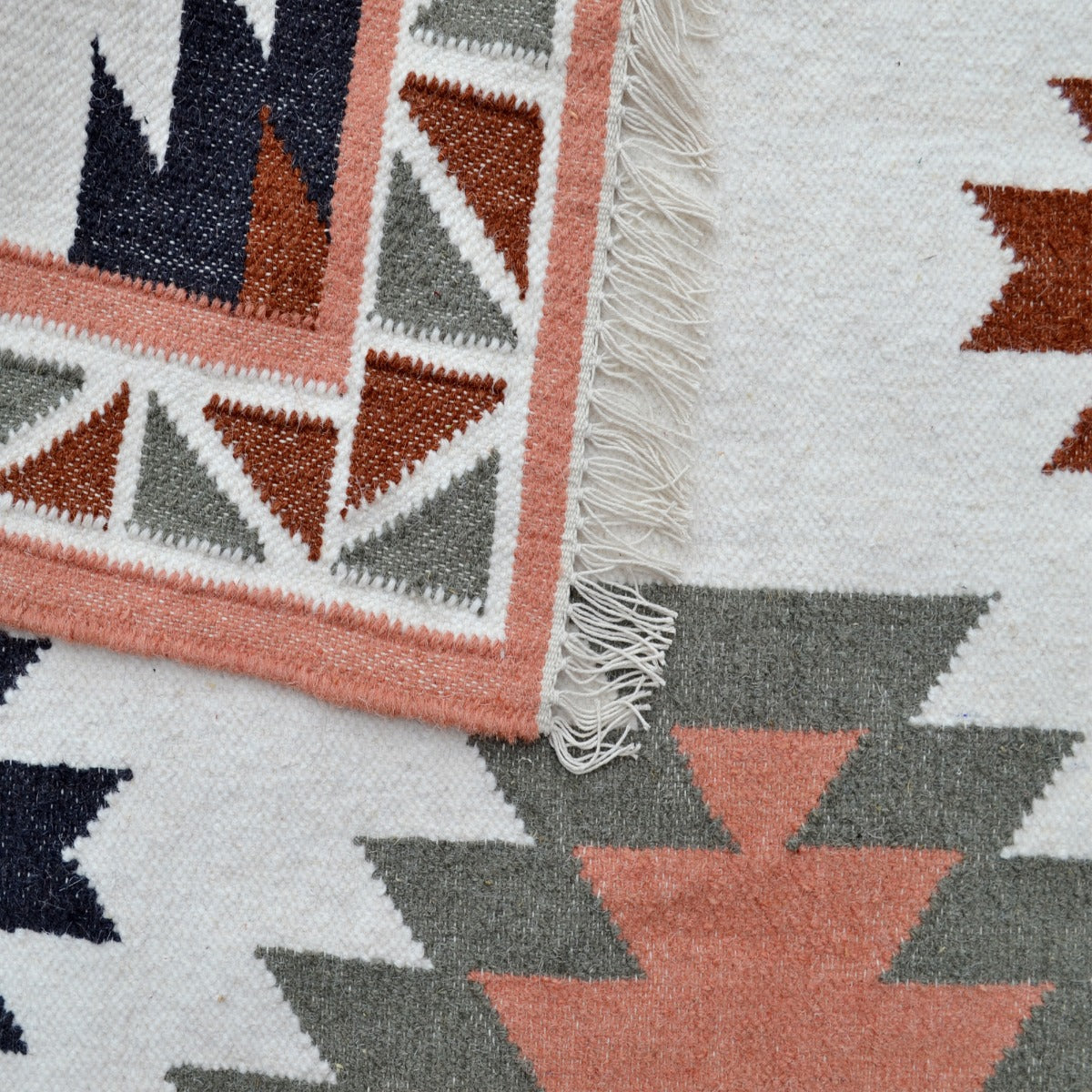 Designer Flatwoven Wool Rug-Himalaya 6353-Ivory Multi-110x160cm
