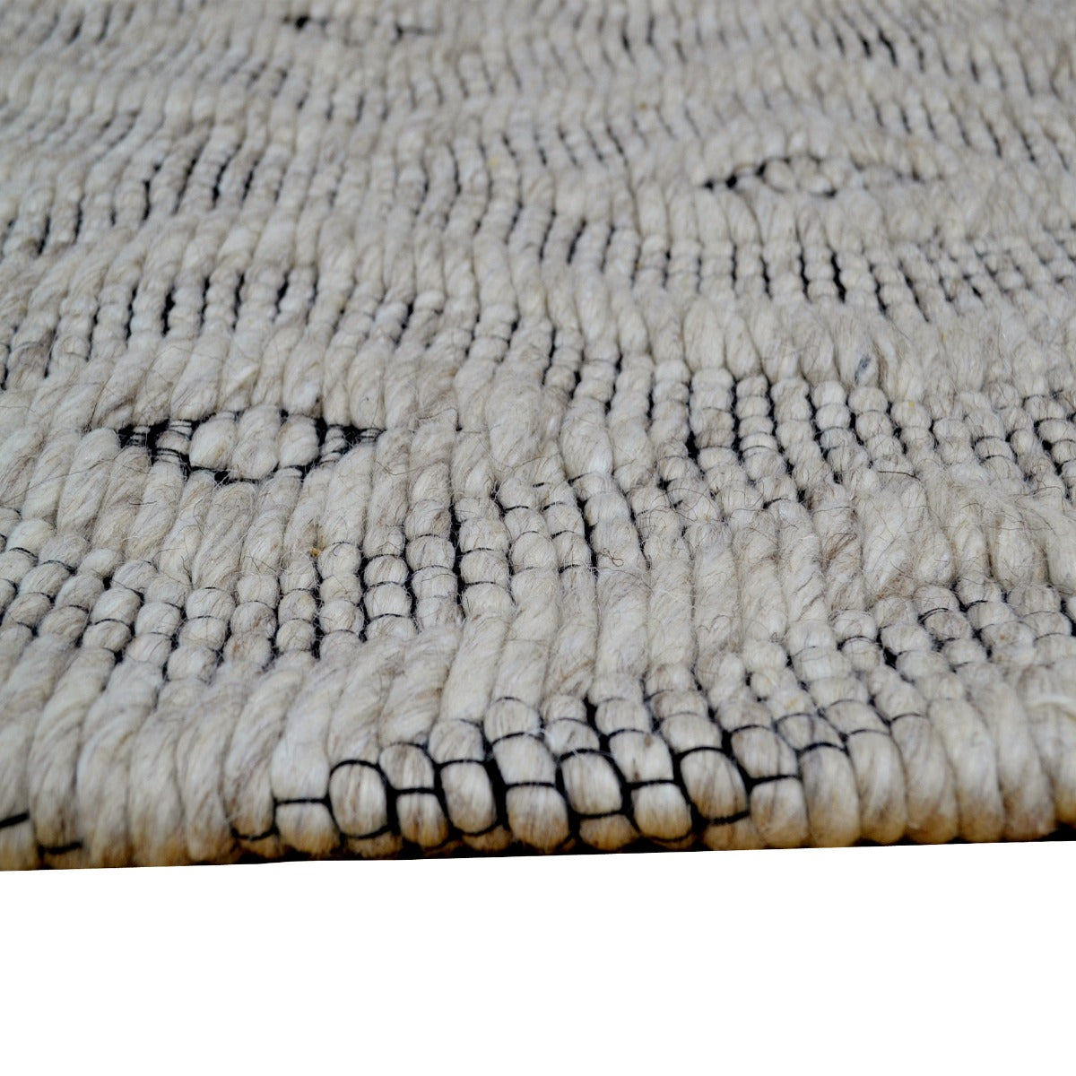 Designer Handwoven Wool Rug-Innsbruck 6367-Sand Brown-110x160cm