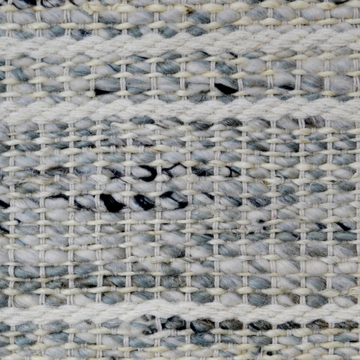Handwoven Wool & Jute Rug-Jasmine 6332-Silver/Ivory-110x160cm
