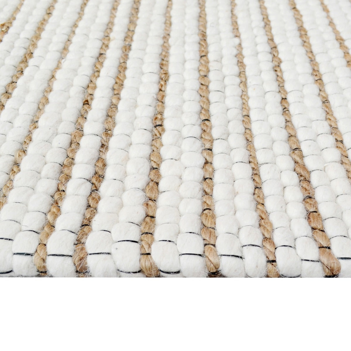 Modern Handmade Wool Rug-Laos6281-Ivory-110x160cm