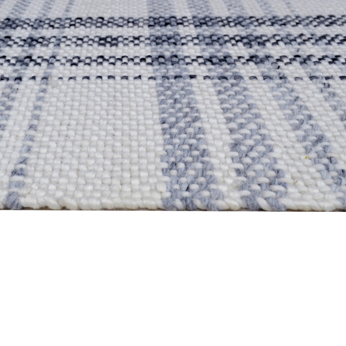 Handwoven Dhurrie Rug-Legend 6361-Ivory/Ash Grey-110x160cm