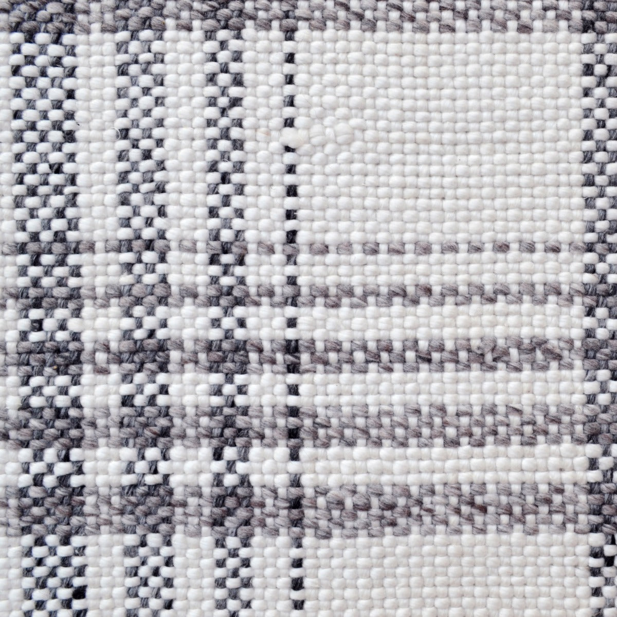 Handwoven Dhurrie Rug-Legend 6361-Ivory Charcoal-110x160cm