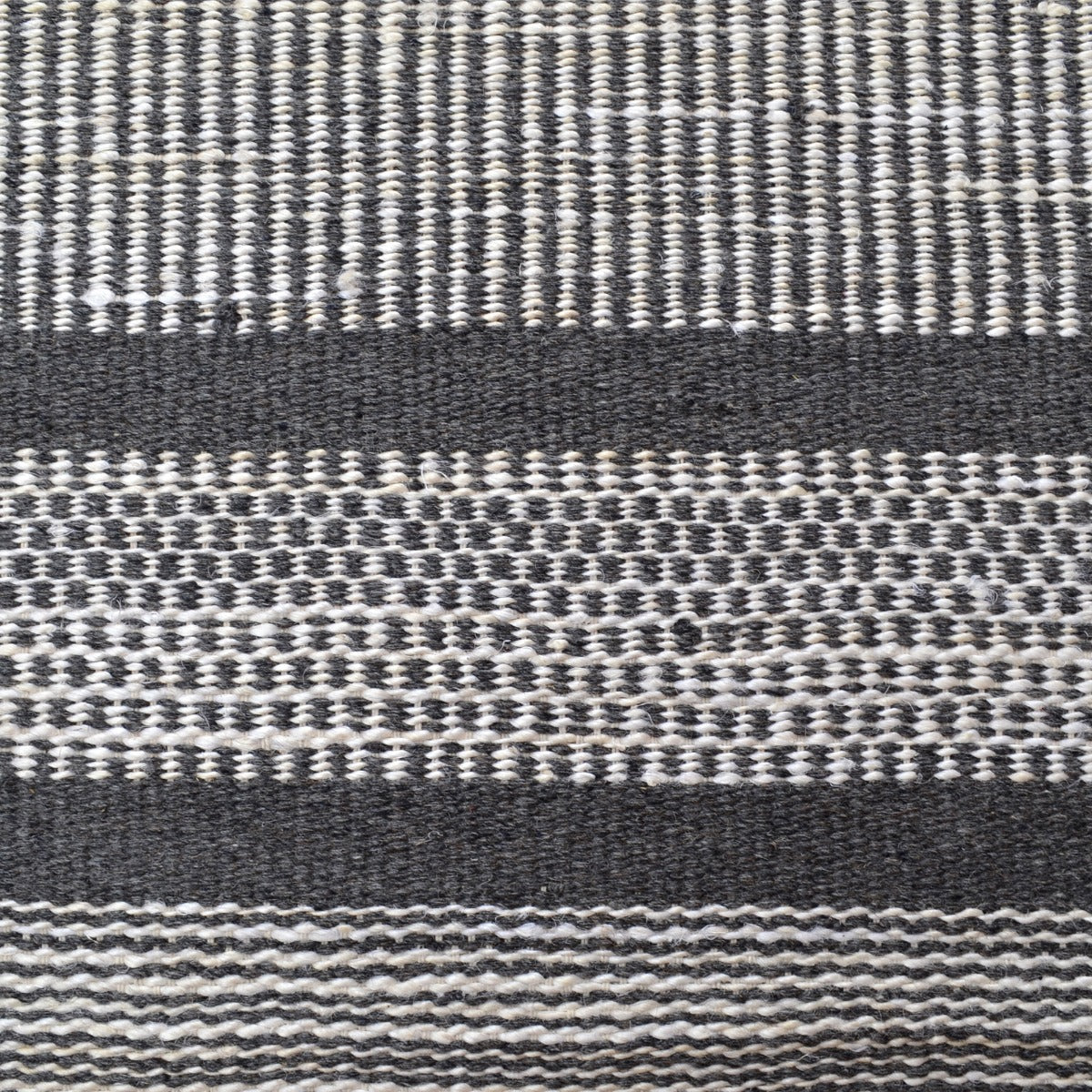 Handwoven Wool & Jute Rug-Lima 6334-Ivory/Charcoal-110x160cm