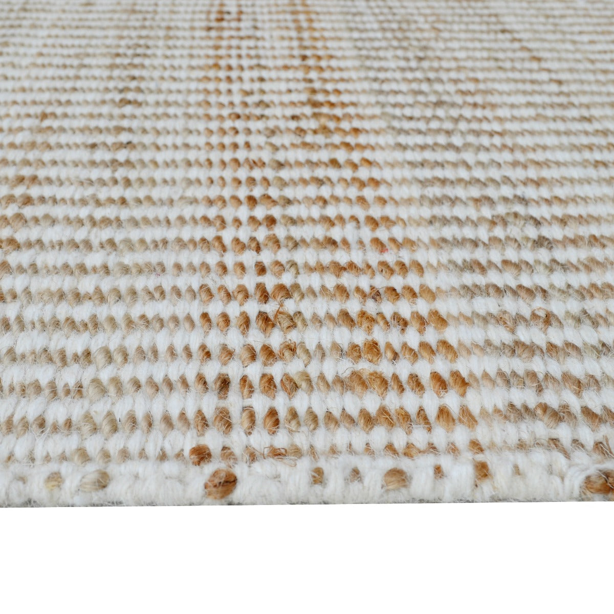 Handwoven Wool & Jute Rug-Lima 6334-Ivory/Natural-110x160cm