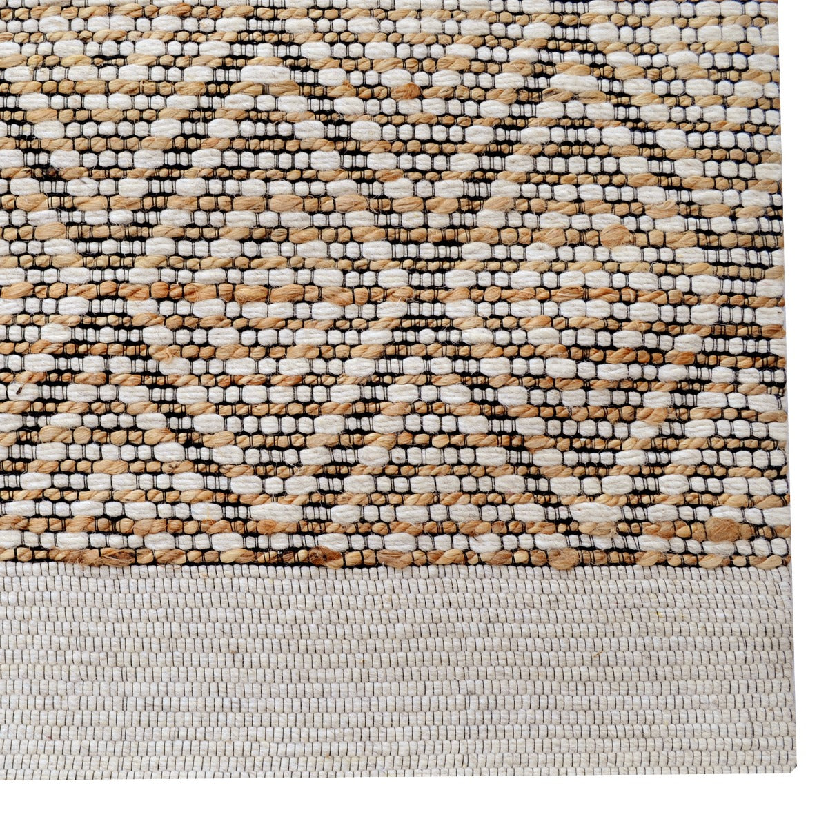 Handwoven Wool & Jute Rug-Luci 6335-Ivory/Natural-110x160cm
