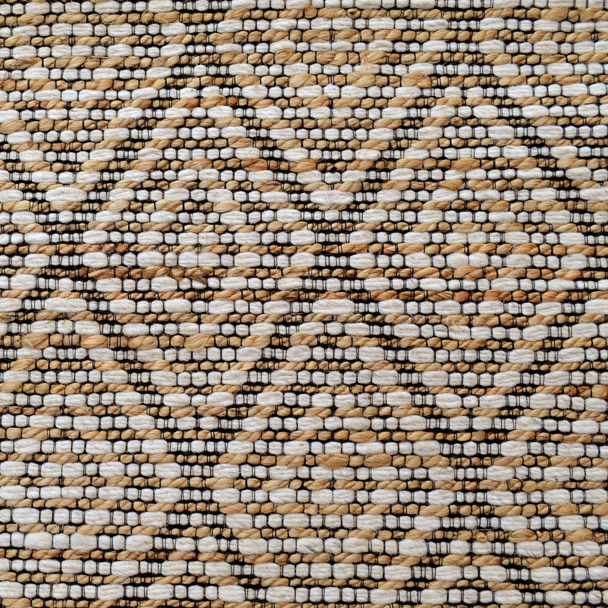 Handwoven Wool & Jute Rug-Luci 6335-Ivory/Natural-110x160cm
