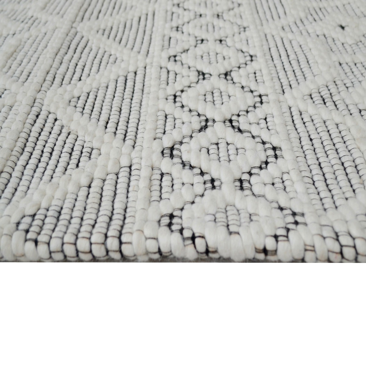 Designer Handwoven Wool Rug-Mackay 6383-Ivory-110x160cm