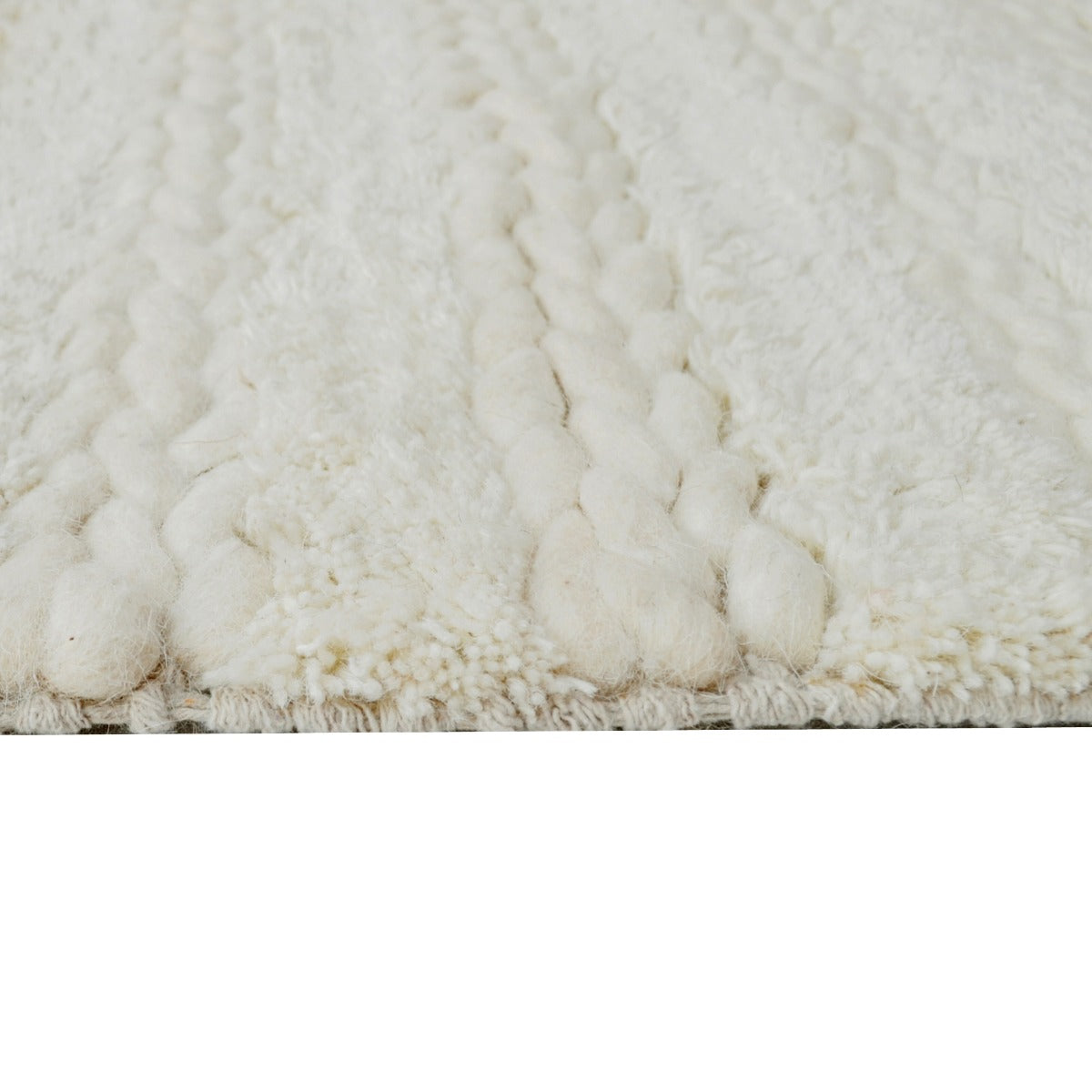 Handwoven Wool Rug-Maroc 6340-Ivory-110x160cm