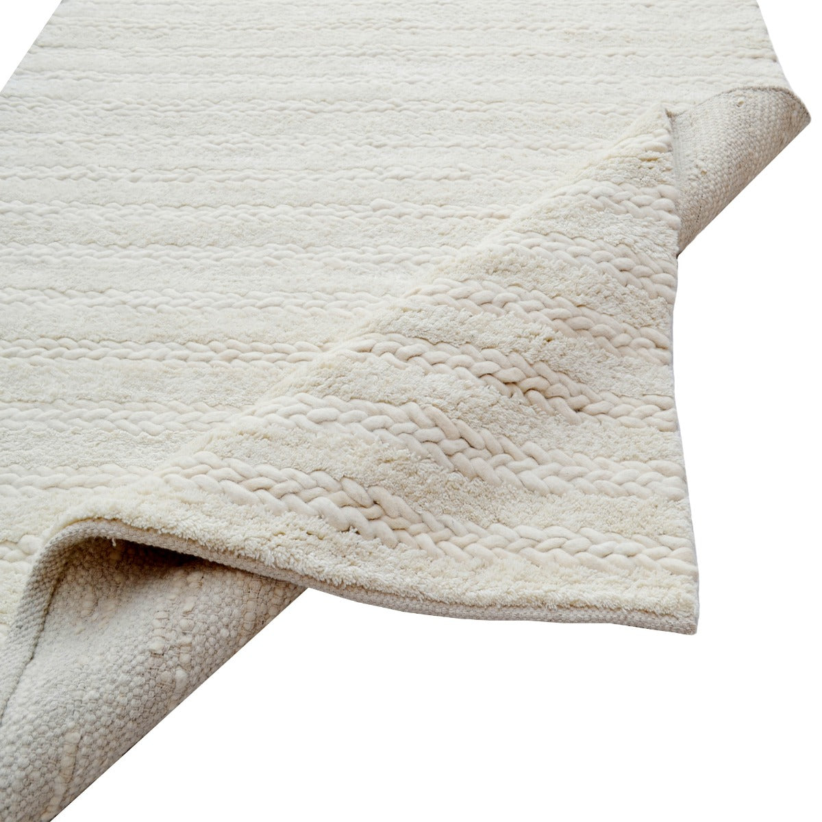 Handwoven Wool Rug-Maroc 6340-Ivory-110x160cm