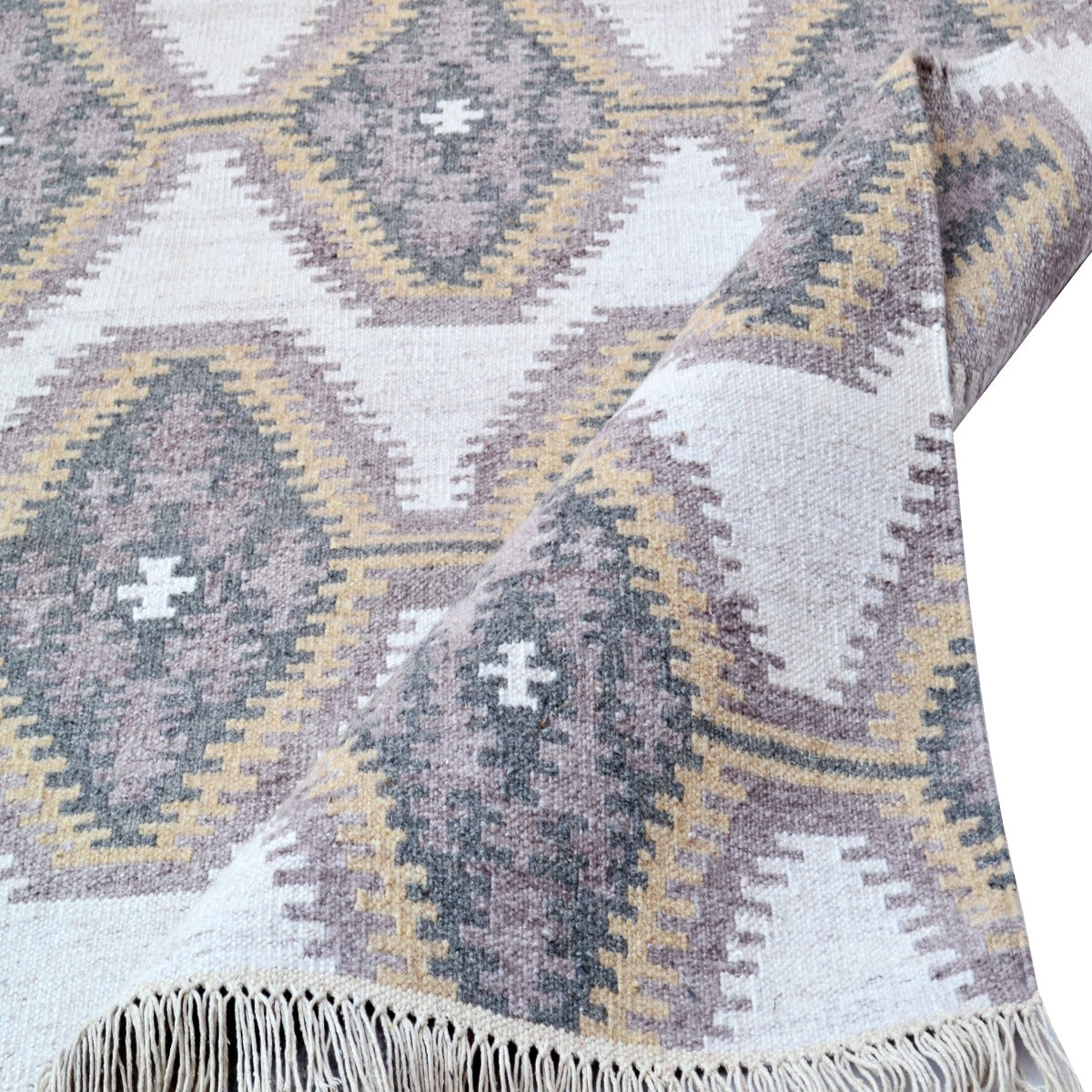 Handwoven Natural Mizo Rug-6315-Natural-110X160cm