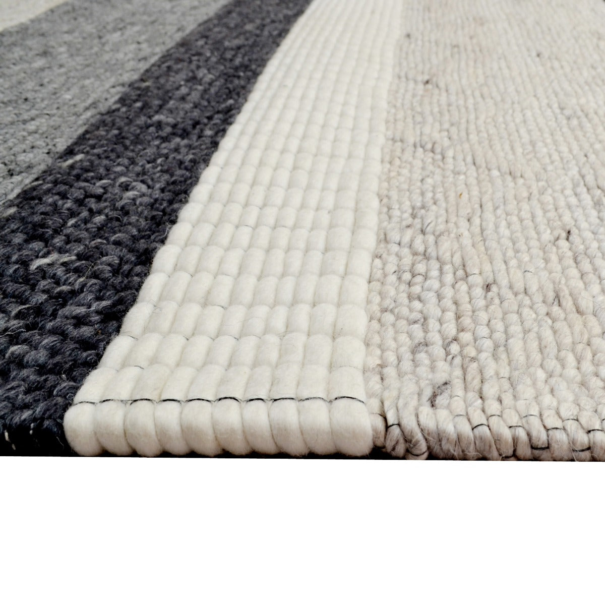Moher Grey Handmade Wool Rug-6274-110x160cm