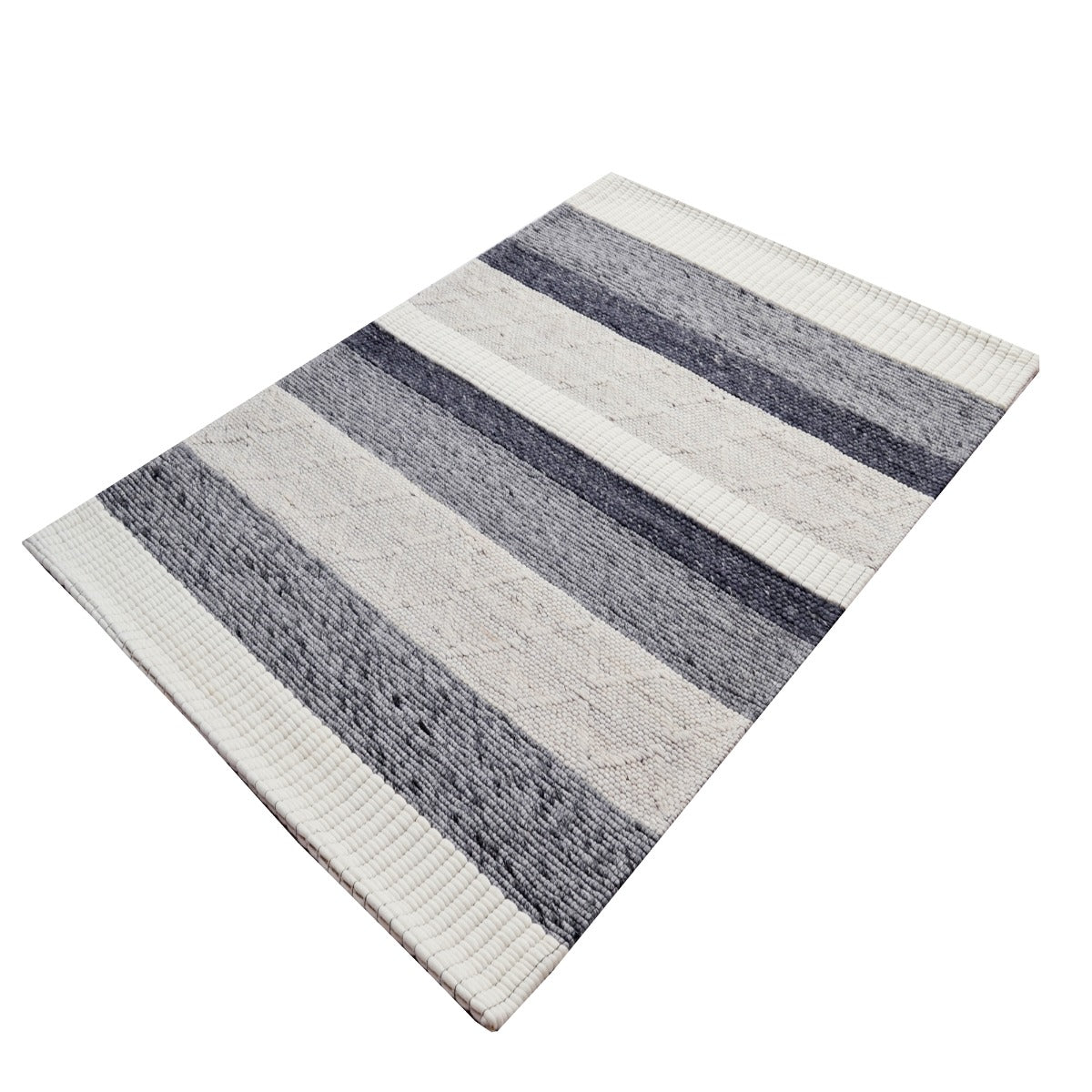Moher Grey Handmade Wool Rug-6274-110x160cm
