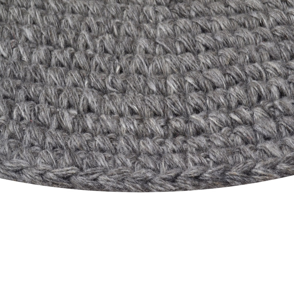 Ultra Chic Indoor/Outdoor Handwoven Rug-Orbit 6223-Dark Charcoal-120x120cm