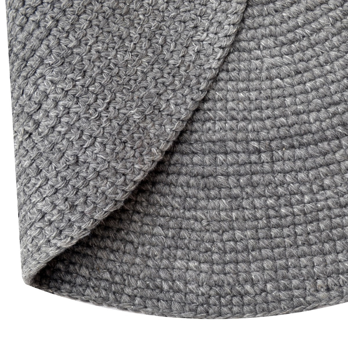 Ultra Chic Indoor/Outdoor Handwoven Rug-Orbit 6223-Dark Charcoal-120x120cm