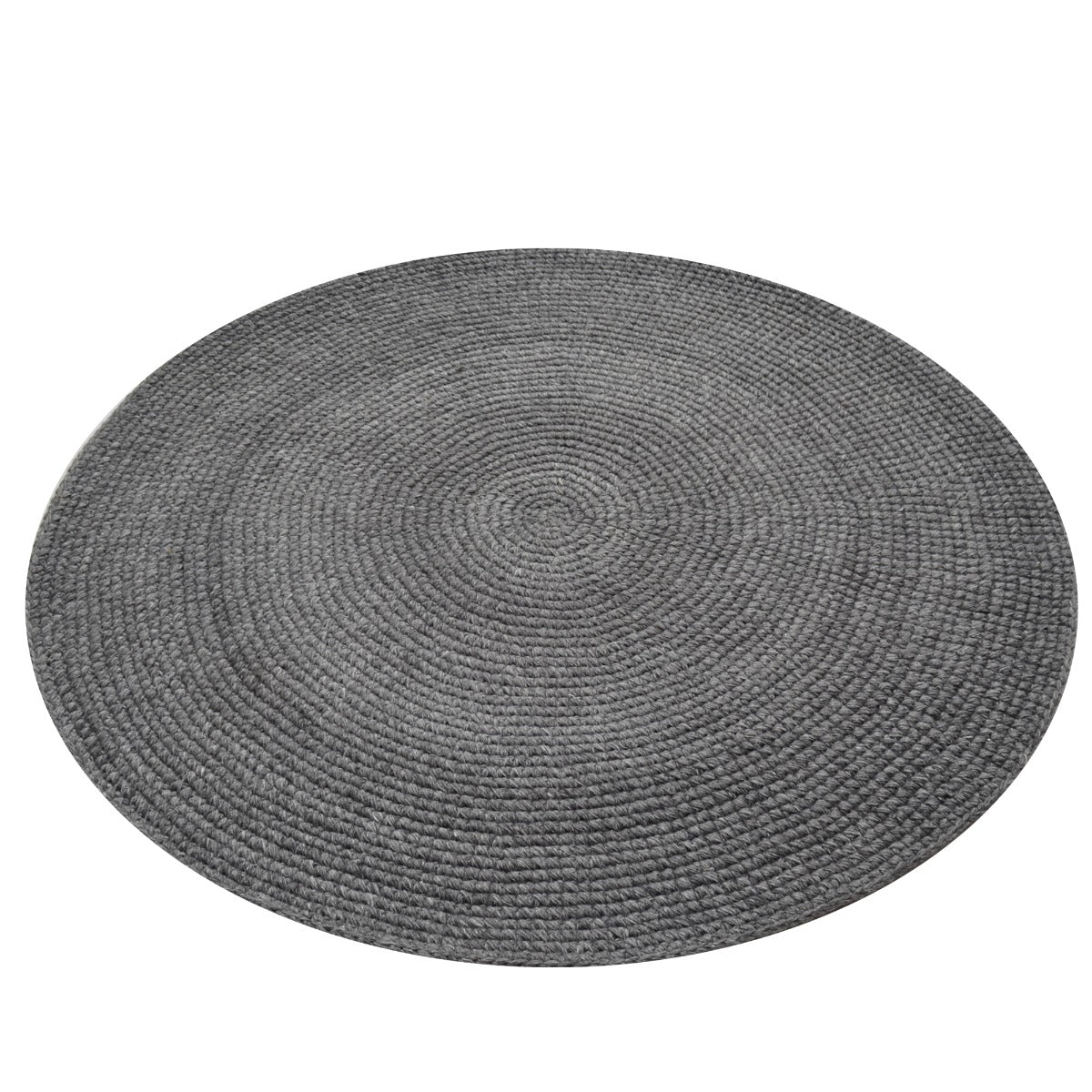 Ultra Chic Indoor/Outdoor Handwoven Rug-Orbit 6223-Dark Charcoal-120x120cm