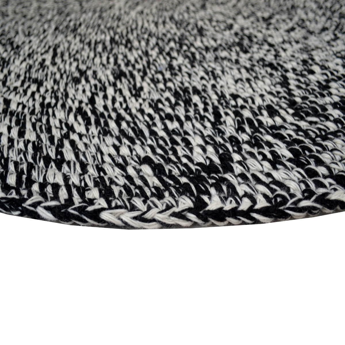 Ultra Chic Indoor/Outdoor Handwoven Rug-Orbit 6223-Ivory Black-120x120cm