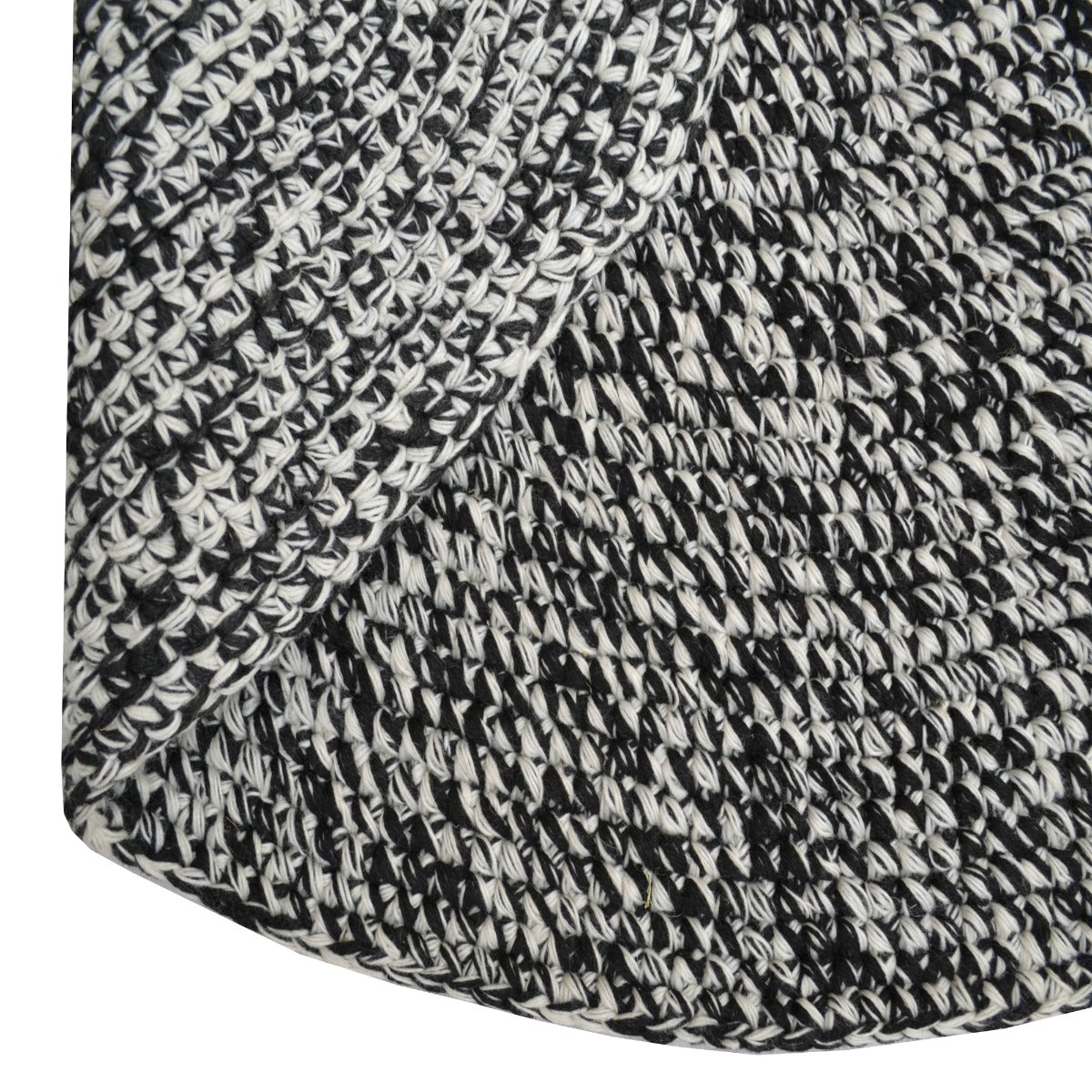 Ultra Chic Indoor/Outdoor Handwoven Rug-Orbit 6223-Ivory Black-120x120cm