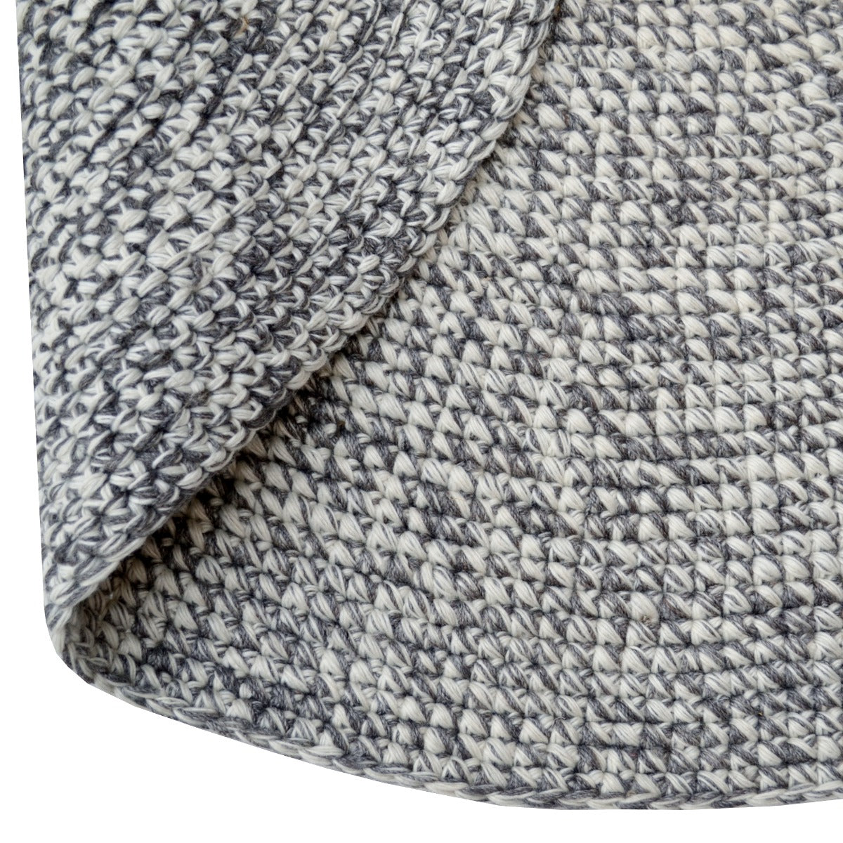 Ultra Chic Indoor/Outdoor Handwoven Rug-Orbit 6223-Ivory Grey-120x120cm