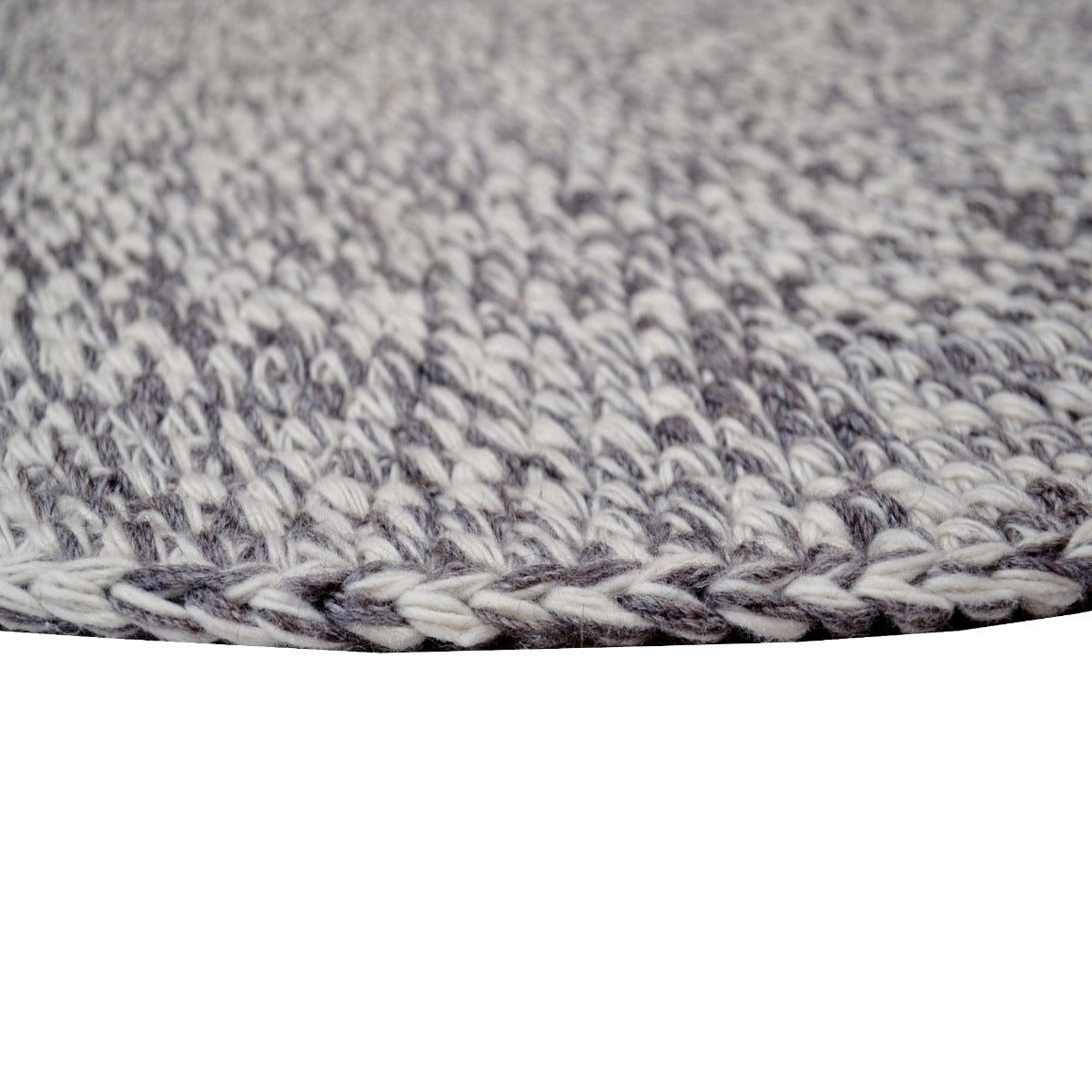 Ultra Chic Indoor/Outdoor Handwoven Rug-Orbit 6223-Ivory Grey-120x120cm