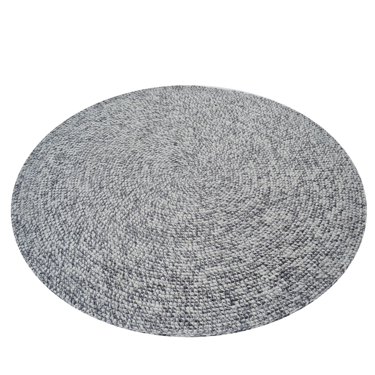 Ultra Chic Indoor/Outdoor Handwoven Rug-Orbit 6223-Ivory Grey-120x120cm