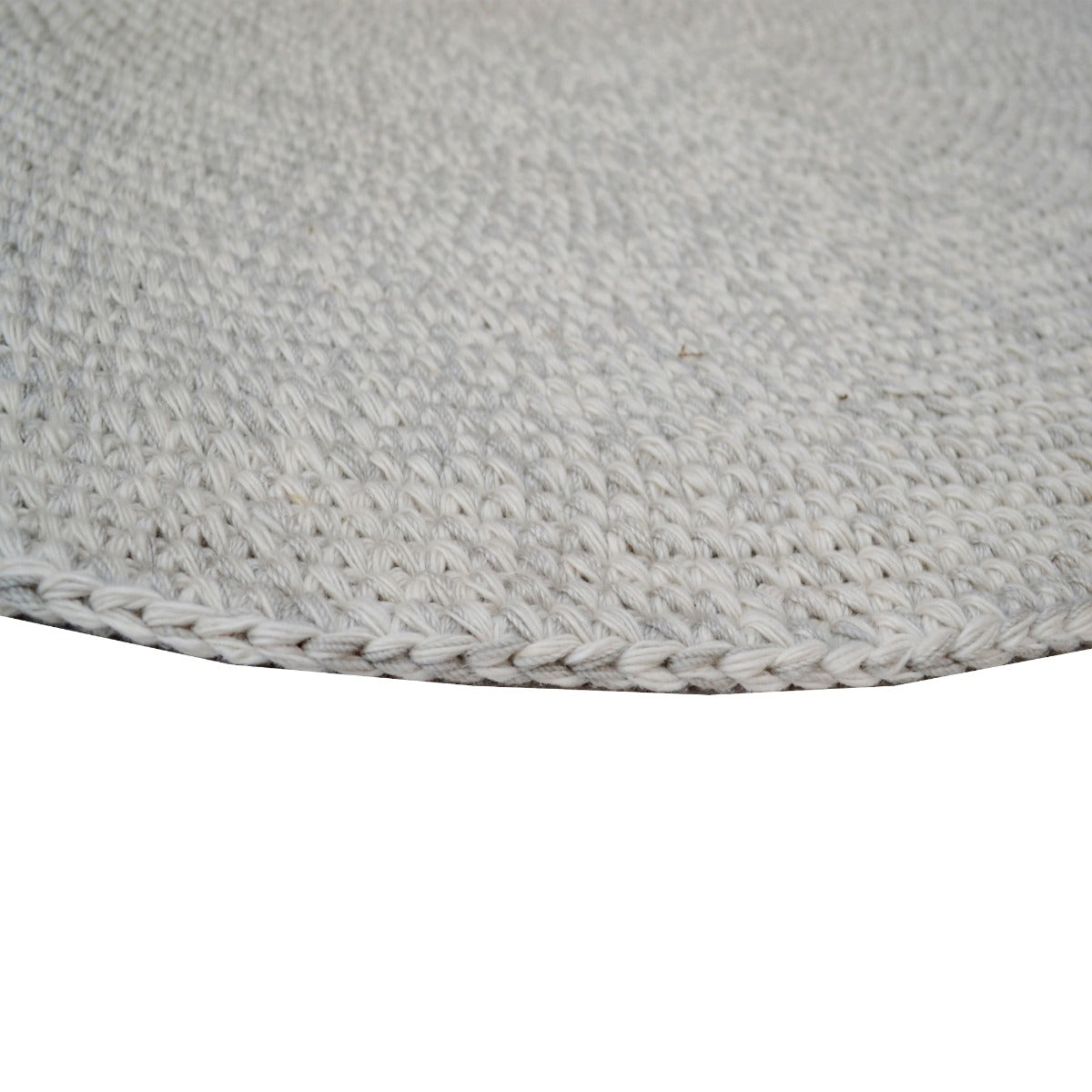 Ultra Chic Indoor/Outdoor Handwoven Rug-Orbit 6223-Ivory Silver-120x120cm