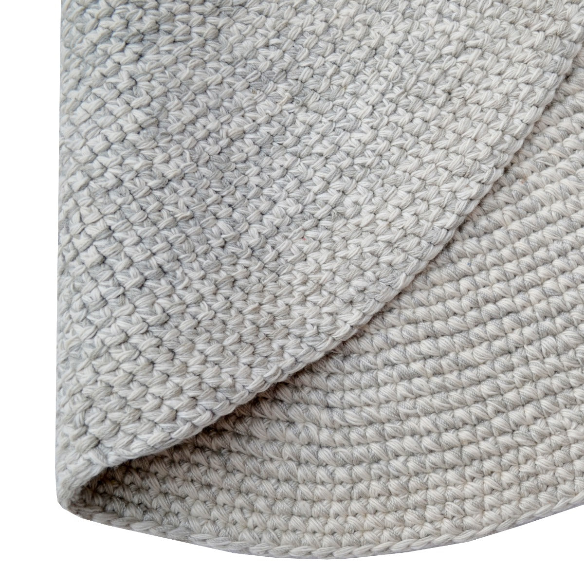 Ultra Chic Indoor/Outdoor Handwoven Rug-Orbit 6223-Ivory Silver-120x120cm