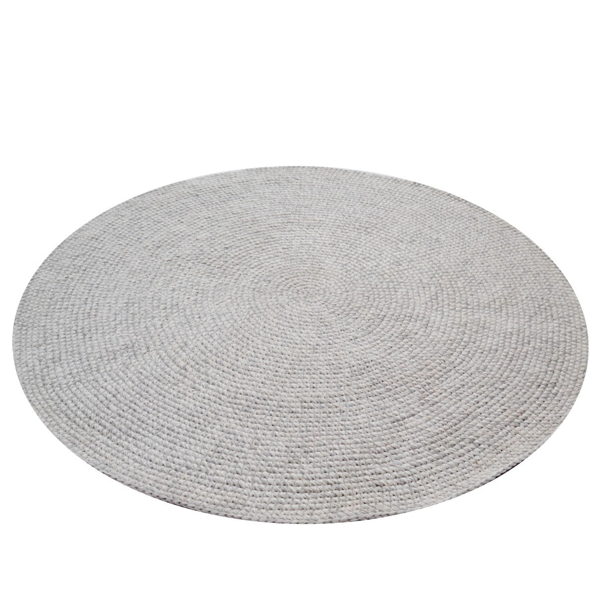 Ultra Chic Indoor/Outdoor Handwoven Rug-Orbit 6223-Ivory Silver-120x120cm