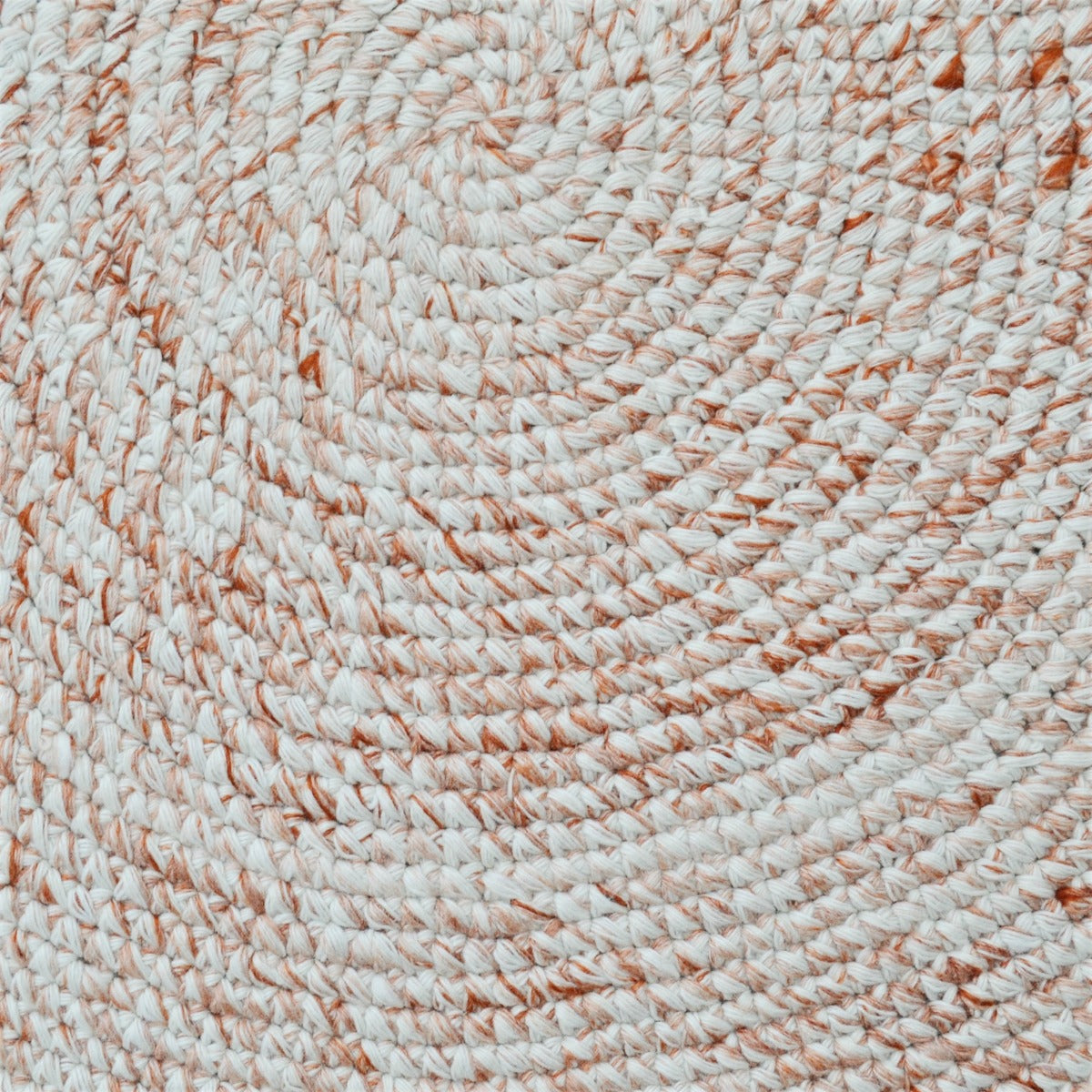 Handwoven Round Rug-Orbit 6223-Ivory Rust-120x120cm